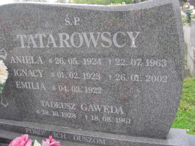 Ignacy Tatarowski 1923 Kozy - Grobonet - Wyszukiwarka osób pochowanych