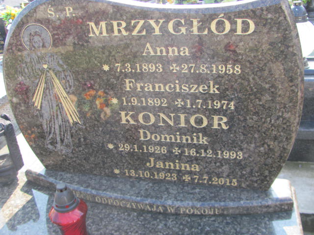 Dominik Konior 1926 Kozy - Grobonet - Wyszukiwarka osób pochowanych