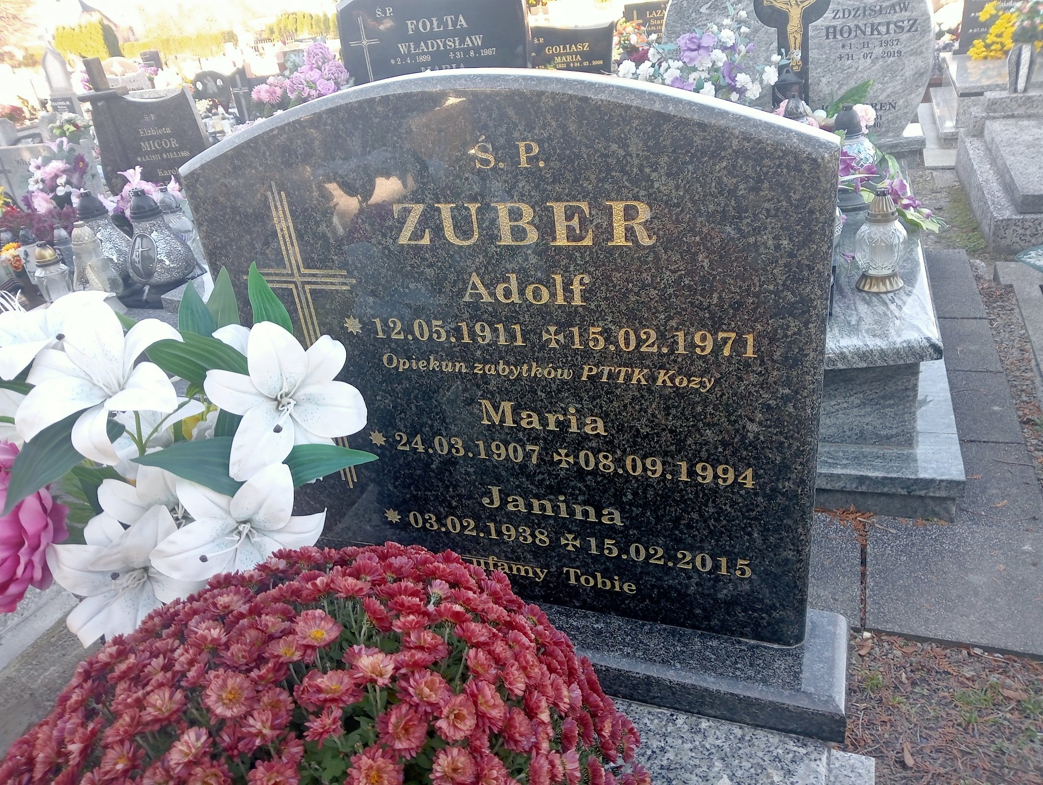 Janina Zuber 1938 Kozy - Grobonet - Wyszukiwarka osób pochowanych