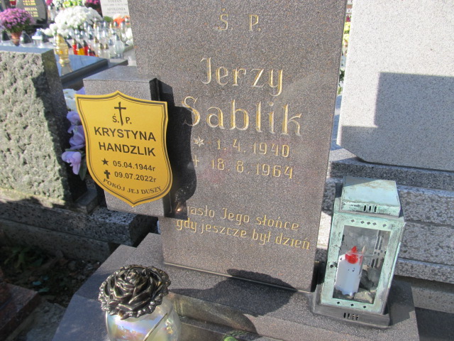 Jerzy Sablik 1940 Kozy - Grobonet - Wyszukiwarka osób pochowanych