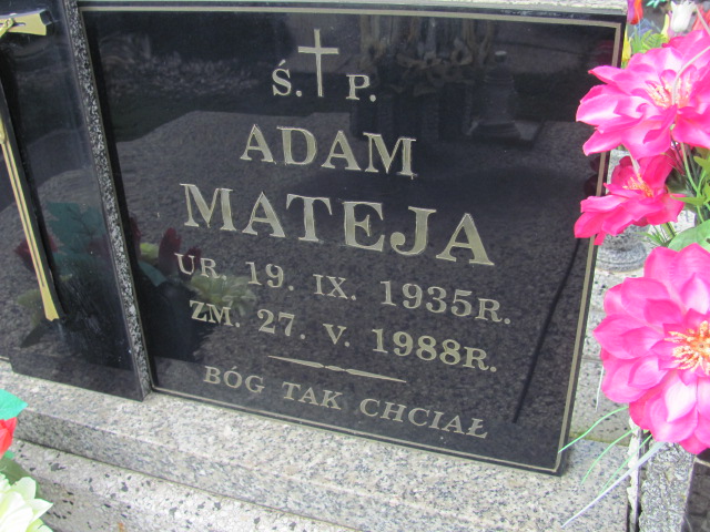 Adam Mateja 1935 Kozy - Grobonet - Wyszukiwarka osób pochowanych