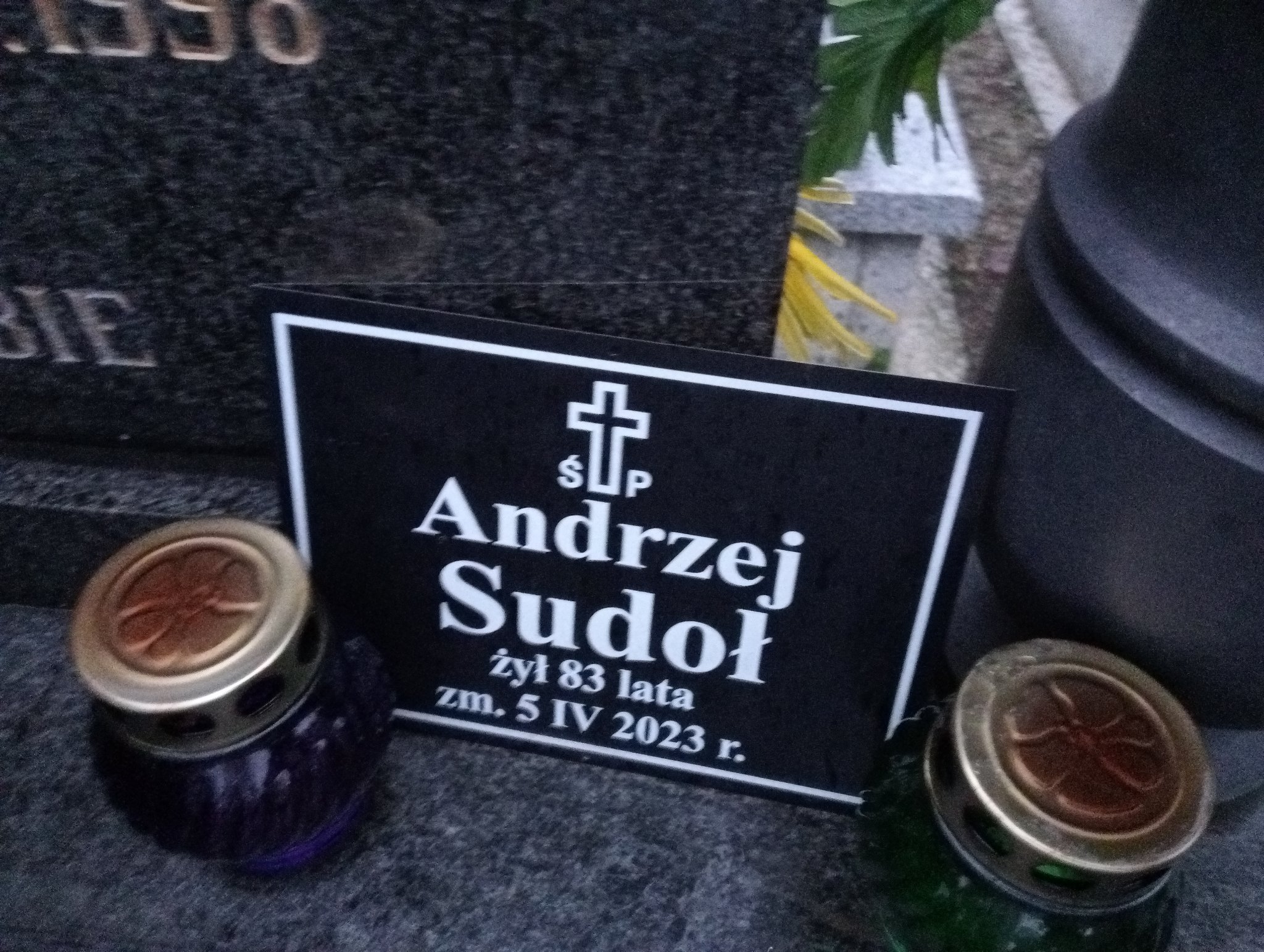 Andrzej Sudoł 1939 Kozy - Grobonet - Wyszukiwarka osób pochowanych
