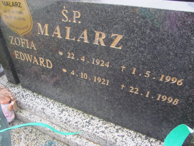 Edward Malarz 1960 Kozy - Grobonet - Wyszukiwarka osób pochowanych