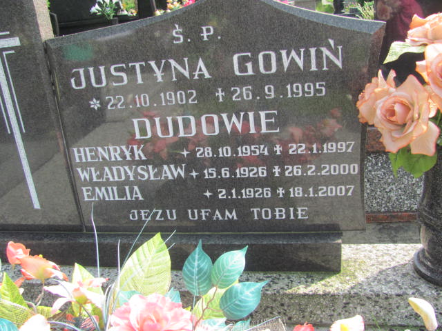 Emilia Duda 1926 Kozy - Grobonet - Wyszukiwarka osób pochowanych